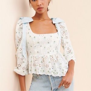 For Love and Lemons Wild Cherry Blouse size M